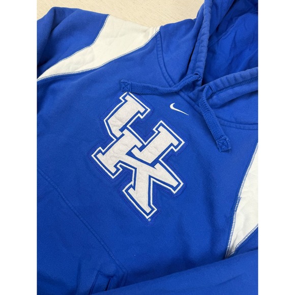 Vintage Nike Kentucky Wildcats Hoodie Royal Blue White Men's L Center Swoosh - Picture 7 of 10